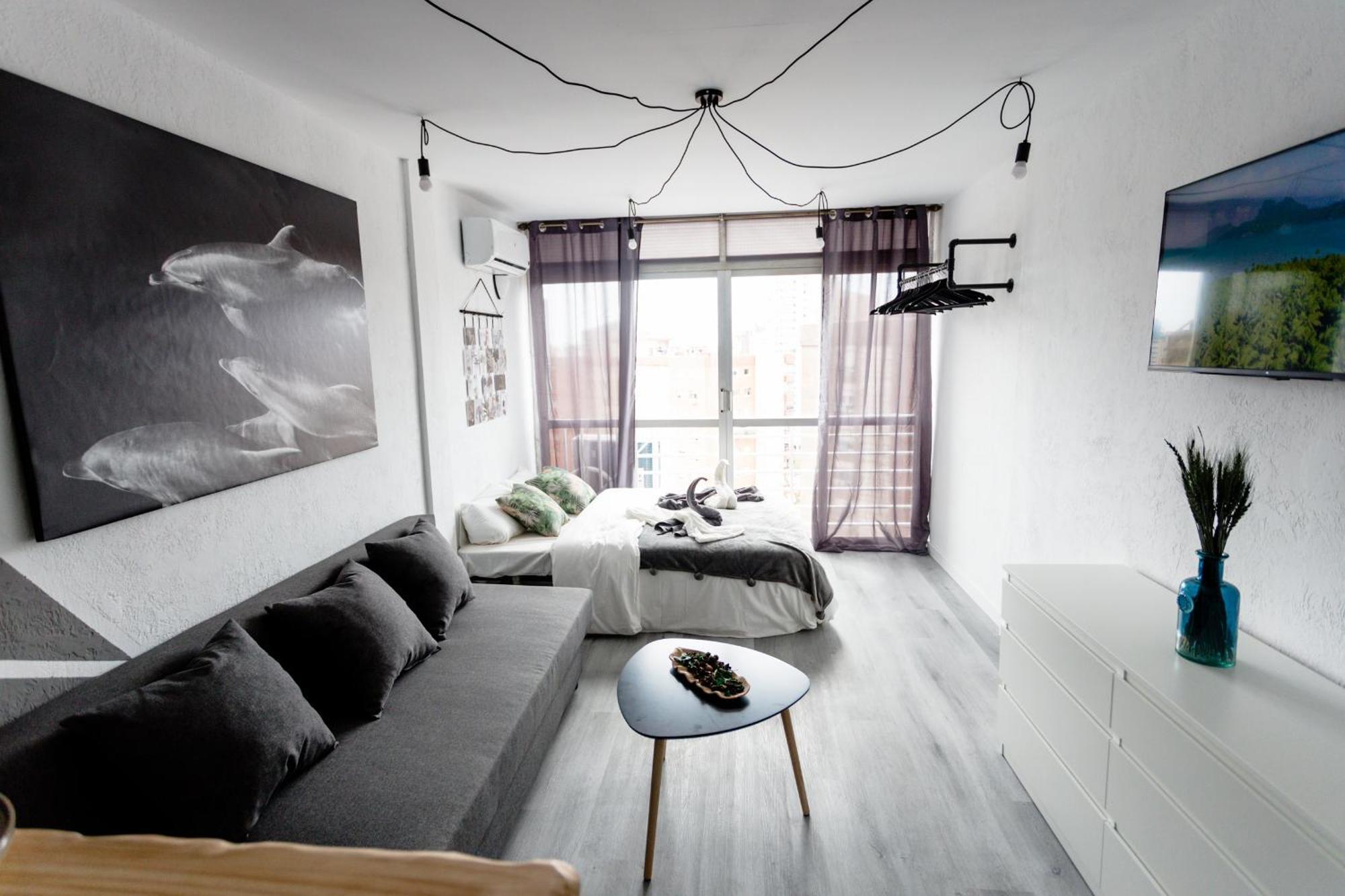 Great Panoramic View Studio Apartment Benidorm Exteriör bild